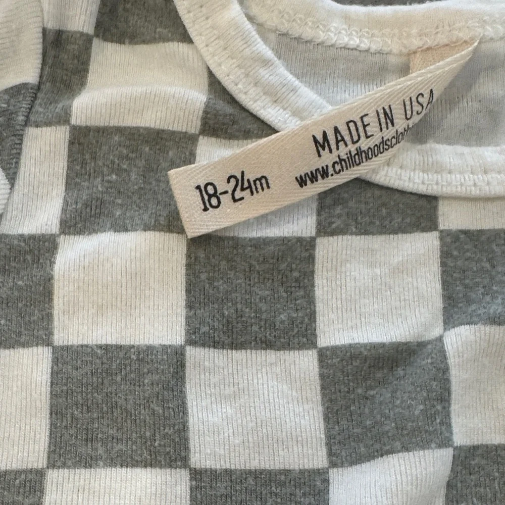 Childhoods Clothing Green Checkerboard Matching Set 18–24M Cotton